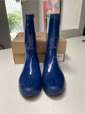 UGG Black Rain Boot with Treaded Sole
